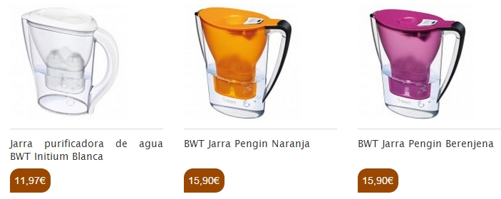 jarra purificadora de agua BWT