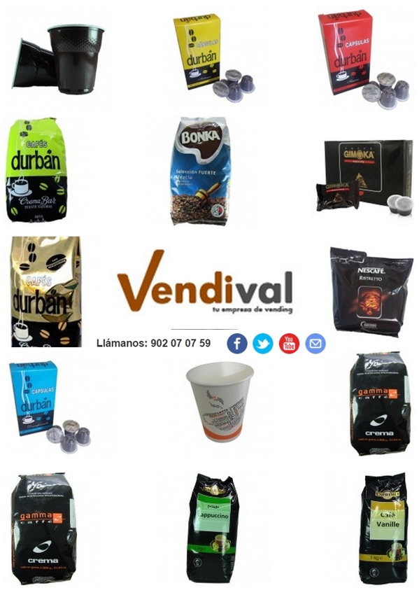 ver en tienda selección de cafés de Vendival