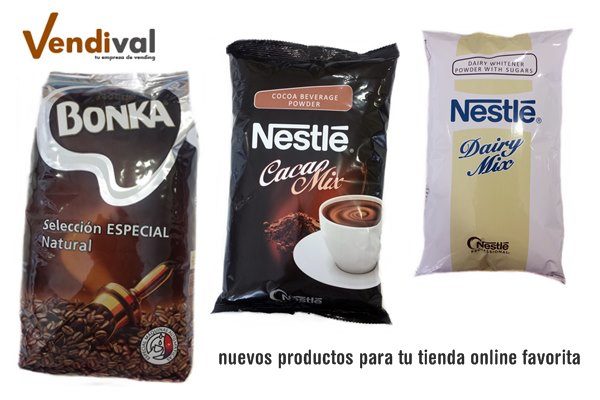 nuevos consumibles vending para tienda online vendival