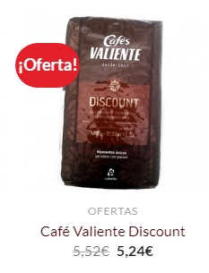 cafe valiente discount para maquinas de cafe