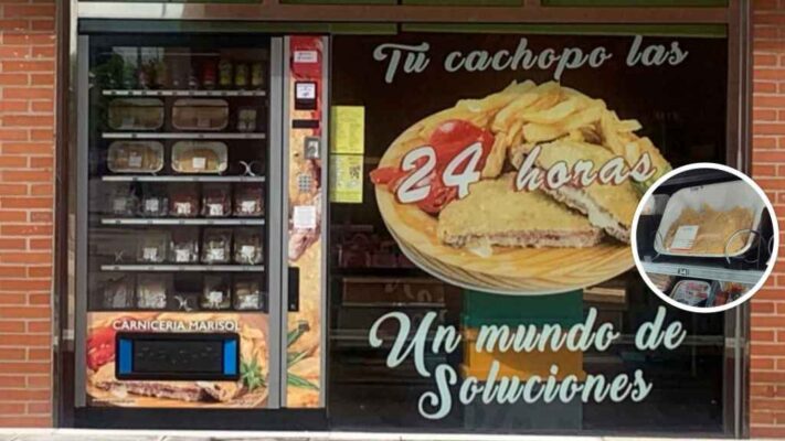 El cachopo entre los alimentos extraños que encontramos en máquinas de vending.