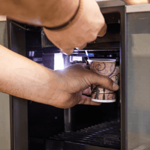 Beneficio máquina expendedora de café